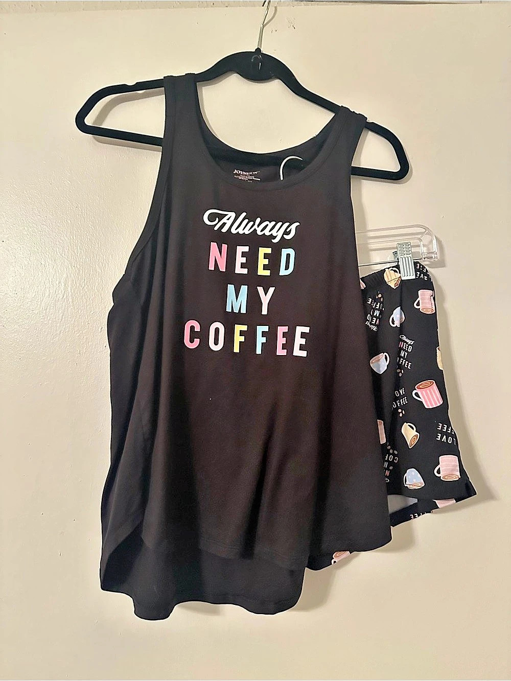 Joyspun Girls M (8-10) Coffee Tank & Shorts Set